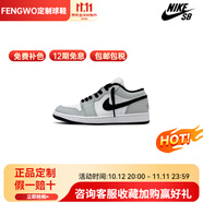耐克（NIKE）定制球鞋AirJordan1破曉噴繪大氣街頭耐磨低幫復古籃球鞋男女同款 灰白色 36