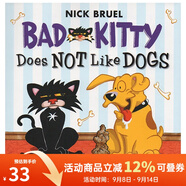 英文原版 Bad Kitty Does Not Like Dogs 壞貓不喜歡狗 親子繪本 兒童幽默圖畫故事書 附貼紙 綠山墻 綠山墻圖書