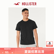 HOLLISTER24夏款經(jīng)典小海鷗情侶基礎(chǔ)款短袖T恤男裝女裝KI324-4042 黑色 M (180/100A)
