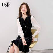 歐莎赫本風(fēng)假兩件連衣裙女2025年秋季新款氣質(zhì)優(yōu)雅約會(huì )魚(yú)尾裙