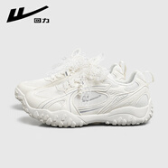 回力女鞋網(wǎng)面運動(dòng)鞋百搭輕便緩震厚底跑步鞋WXYL912Z 米色    36   