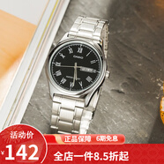 卡西歐（CASIO） 卡西歐(CASIO)男表休閑簡(jiǎn)約石英皮帶手表學(xué)生腕表商務(wù)送男友禮物 MTP-V006D-1B