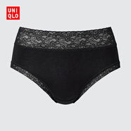 優(yōu)衣庫女裝莫代爾混紡短褲/高腰三角內褲25秋冬新款480893 09 黑色 S /155/80