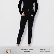 RE'VAN芮范2024秋季新品設(shè)計(jì)師款百搭黑灰牛仔小腳褲RM71302064 黑色 XS 34
