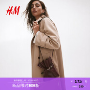H&M2025秋季新款女士小袋款斜挎包1307249 酒紅色