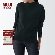 無(wú)印良品 MUJI 女式 牦牛絨混羊毛 高圓領(lǐng)毛衣女款春秋長(cháng)袖針織衫BAC22A1A 黑色 S (155/80A)
