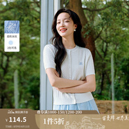 茵曼（INMAN）毛衣女POLO領(lǐng)2025春季套頭針織衫女裝新款通勤長袖毛衣上衣 白色-18525474 L