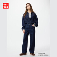 優(yōu)衣庫(kù)女裝寬松直筒牛仔褲/水洗產(chǎn)品/闊感褲新款474934 479001 479001/69藏青色 24 /155/62A