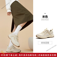 CAMEL駱駝盤(pán)龍登山鞋越野鞋戶(hù)外鞋秋季新款防滑網(wǎng)面耐磨緩震男女鞋 FB22236784，米色，女 密網(wǎng)版 35