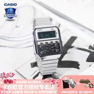 卡西歐（CASIO） 男表女表卡西歐手表男女情侶表學(xué)生時(shí)尚運動(dòng)表太陽(yáng)能雙顯電子表 CA-500WE-7BDF時(shí)尚銀黑 可計算器
