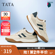 他她（TATA）男士阿甘男鞋復古德訓鞋男運動(dòng)休閑鞋厚底板鞋小白鞋PCB01AM5 米/藍 39