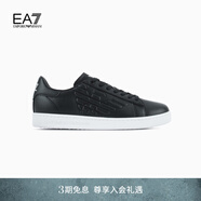 EMPORIO ARMANI/阿瑪尼官方旗艦EA7新款/男女情侶輕戶外綁帶休閑運(yùn)動(dòng)板鞋 00002-黑色 （尺碼偏小，建議拍大一碼） 41.5 ( IT 8 | 41 1/3)