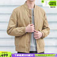 添柏嵐（Timberland）外套男 秋季新款戶(hù)外寬松透氣運動(dòng)服防風(fēng)工裝經(jīng)典棒球服飛行夾克 A4225DH4/甘草黃/夾棉面料 (曬圖退10) XL (185/120A)