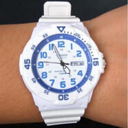 卡西歐（CASIO）運動(dòng)手表學(xué)生潛水軍表夜光指針?lè )浪⒛斜?HC MRW-200HC-7B2
