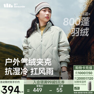 蕉下（beneunder）氣絨外套女夾克保暖中暖可機(jī)洗戶外棉服CL004薄灰綠L