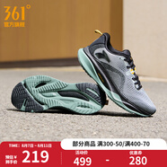 361度運動(dòng)鞋男鞋赤焰4網(wǎng)面透氣跑鞋男輕便通勤減震專(zhuān)業(yè)跑步鞋 循環(huán)灰/曜石黑 密網(wǎng)【男】 44