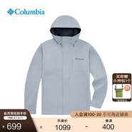 Columbia哥倫比亞戶外男女防水沖鋒衣徒步旅行夾克連帽外套XE5743 032 花青灰 S(170/92A)