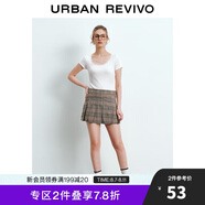 UR2024秋季新款女裝少女感蕾絲花邊顯瘦正肩短袖T恤UYY440030