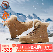 駱駝 冬季雪地靴登山靴防寒保暖加絨工裝情侶鞋 P24W307607 土黃 37 
