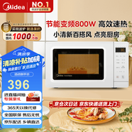 美的（Midea）變頻小清新微波爐 液晶屏幕 磨砂面板 小型20L家用 匠心工藝（PM2002）
