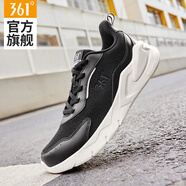 361°女鞋運動(dòng)鞋女春夏季新款網(wǎng)面透氣軟底跑步鞋女輕便減震休閑鞋子女 曜石黑/羽毛白-2224F 35