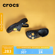 crocs卡駱馳洞洞鞋貝雅男鞋女鞋輕便耐磨一腳蹬拖鞋休閑鞋|10126 黑色-001 36 /37(220mm)