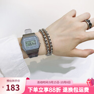 卡西歐手表 數顯小方塊 潮流電子表 時(shí)尚運動(dòng)防水學(xué)生表考試表 F-91WS-8 果凍灰