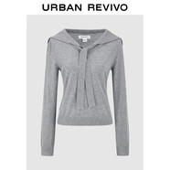 UR【HOT】2025秋季新款女裝流動(dòng)哲學(xué)飄帶短款針織衫UYL950196