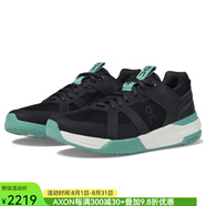 昂跑（On）男鞋運動鞋費德勒The ROGER Clubhouse Pro越野跑鞋公路鞋 Black/Green 9 /42.5碼