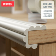 棒棒豬 W型寶寶安全防撞條多功能防護條加厚桌角防碰防撞4米裝  米白色