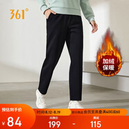 361°運動(dòng)褲女秋冬季休閑寬松直筒加絨衛褲跑步針織長(cháng)褲子662444701D