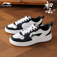 李寧（LI-NING）板鞋男鞋初云正品春秋2025新款低幫黑白休閑鞋子輕便透氣運動(dòng)鞋