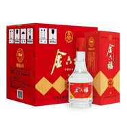 金六福福星高照三星/四星38/52度濃香型白酒500ml*6瓶整箱婚宴【喜宴】 52度 475mL 6瓶 20年金六福一星整箱