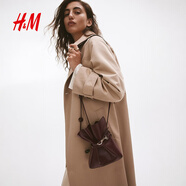 H&M2025秋季新款女士小袋款斜挎包1307249 酒紅色