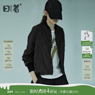 日著（rizhuo）日著原創(chuàng)設(shè)計(jì)女裝2025秋新款城市輕戶外棒球服飛行員夾克短外套 黑色 XL