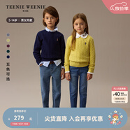 Teenie Weenie小熊童裝24秋男女童經(jīng)典百搭休閑圓領(lǐng)羊毛毛衣 藏青色 110 cm