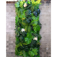 仁聚益仿真綠植墻玫瑰花背景墻裝飾立體植物墻仿生假草坪形象墻垂直綠化 森系植物款式（1平米均價(jià)）