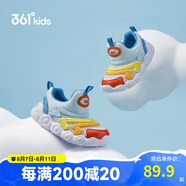 361°童鞋 兒童學(xué)步鞋25夏季男女童軟彈毛毛蟲(chóng)鞋運動(dòng)寶寶鞋 藍25