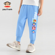 大嘴猴（paul frank）童裝兒童長褲2025春秋款舒適休閑男女童運動褲 16AF淺藍 90