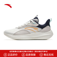 安踏（ANTA）男鞋運動(dòng)跑步鞋夏季透氣輕便減震休閑網(wǎng)面跑鞋子男 象牙白/一度灰/新墨水藍-2 41 (255mm) /美碼8