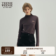 Teenie Weenie小熊秋冬隨心裁發(fā)熱肌底衣灰色T恤白色上衣打底衫女 煤灰色 S (160)