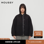 moussy 新品老錢(qián)靜奢風(fēng)廓形毛呢夾克外套女010HAJ30-1401 020黑色 均碼 00020/F