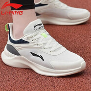 李寧（LI-NING）男鞋跑步鞋2025夏季新款網(wǎng)面透氣休閑鞋子時尚輕便運動鞋子男鞋潮 白灰黑 39