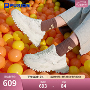 FILA FUSION斐樂(lè )女鞋BIANCO老爹鞋季新款硬糖鞋休閑鞋厚底運動(dòng)鞋女 棉花糖/銀-MM 36.5