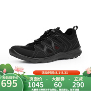 愛(ài)步（ECCO）春夏運(yùn)動(dòng)鞋男網(wǎng)面透氣跑步鞋休閑鞋 825774 51052-黑色 39