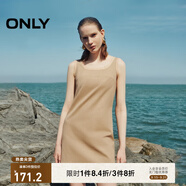 ONLY秋季精致設(shè)計感拼接顯瘦無袖短裙連衣裙女|124307054 H99 棕色花紗 M (165) 84A