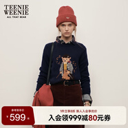 Teenie Weenie小熊女裝冬裝學(xué)院風(fēng)時髦休閑舒適圓領(lǐng)毛衣毛針織衫
