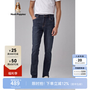 Hush Puppies暇步士男裝秋冬男士直筒寬松牛仔褲 055中藍(lán)2 42