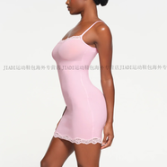 SKIMSFITS EVERYBODY LACE SLIP DRESS蕾絲吊帶連衣裙短裙官方正品 粉色-CHERRY BLOSSOM TON M
