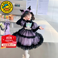 G.DUCKKIDS庫洛米衣服女童兒童連衣裙夏季洛麗塔公主裙生日裙子春秋圣誕服裝 單件黑色連衣裙【春秋款】 150 建議身高140-150cm11-12歲